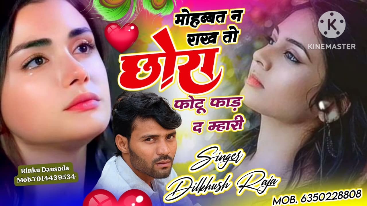 मोहब्बत न राख तो छोरा फोटू फाड़ दो म्हारी|| गायक दिलखुश राजा एकदम सुपरहिट मीणा गीत ||