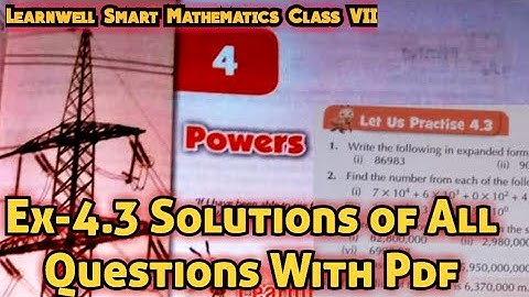 Learnwell smart Maths Class 7 Unit 4 Ex 4.3 Solutions| Class 7 learnwell maths Ex 4.3 Solutions Pdf