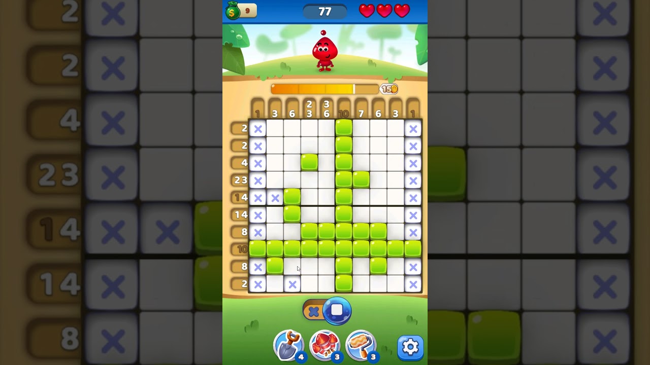 Nono Crossing Picture Nonogram level 77