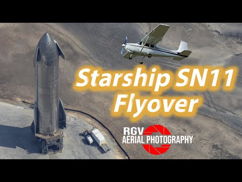 SpaceX Boca Chica & Starship SN11 Flyover (March 11, 2021)