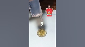Water drops Count on Coin - 🤯#shorts