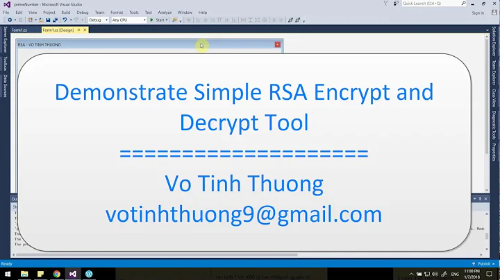 Demonstrate RSA Encrypt and Decrypt Tool C#