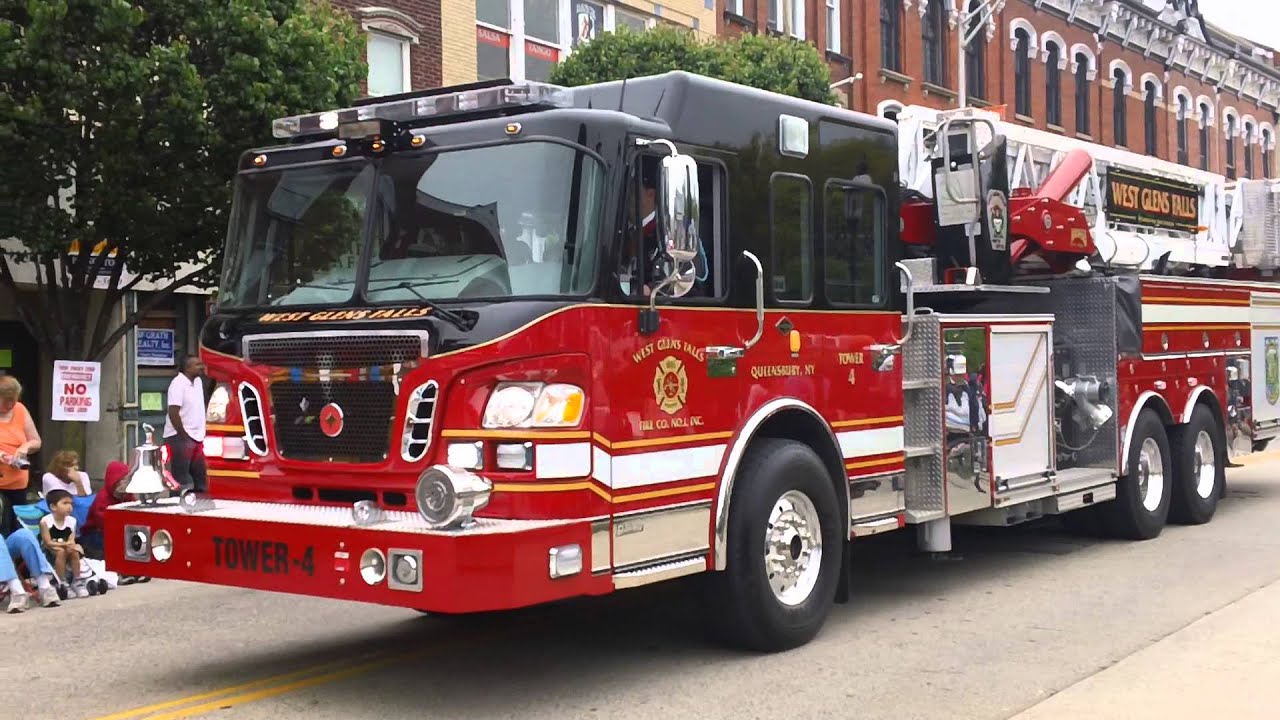 West Glens Falls NY V F D Chief Car 210 & Tower Ladder 4 YouTube