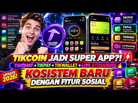 TIKCOIN JADI SUPER APP?! 🚨 TIKCHAT + TIKPAY + TIKWALLET + LIVE STREAMING 🔥 UPDATE 2026!