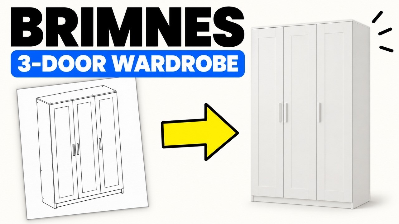 IKEA BRIMNES 3-Door Wardrobe — Step-by-Step Assembly - YouTube