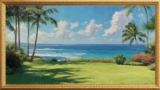 Relaxing Coastal Retreat | Vintage Gold Frame | 4K TV Art Screensaver screenshot 1