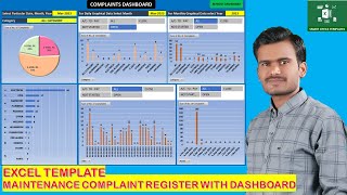 Excel Template Maintenance Complaint Register with Dashboard