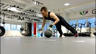 Explosive medicine ball pushups