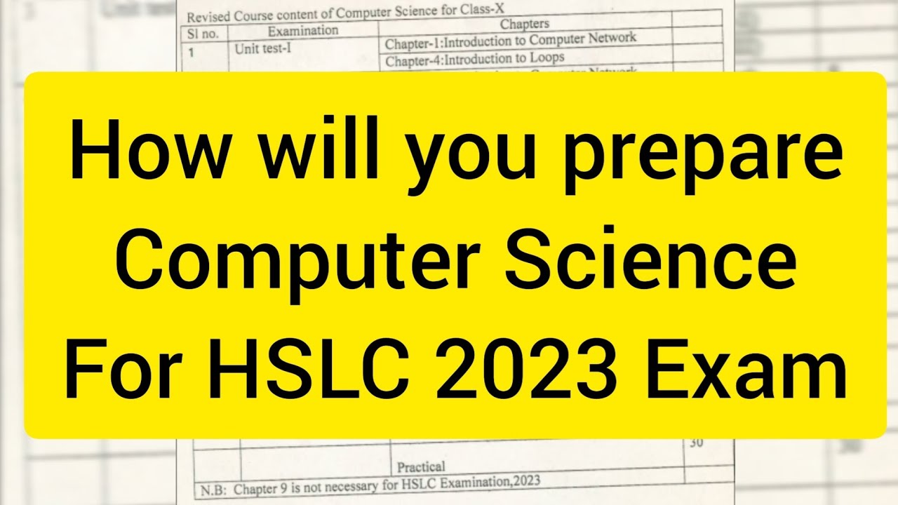 How will you prepare Computer Science For HSLC 2023 Exam - YouTube