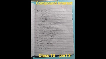 class 10 vedanta publication subject C0mpulsory math unit 2 compound Interest part 8