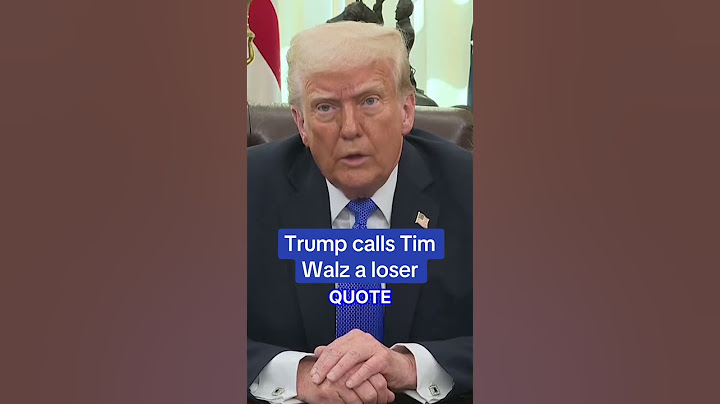 Trump calls Tim Walz a loser