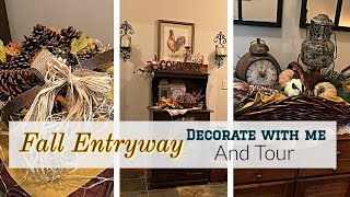 Cozy Fall Entryway Decorating ideas \/ Room Tour \/ Decorate with me🌻