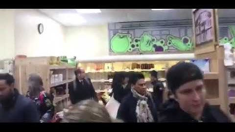 Lines grow with panic shoppers at Trader Joe