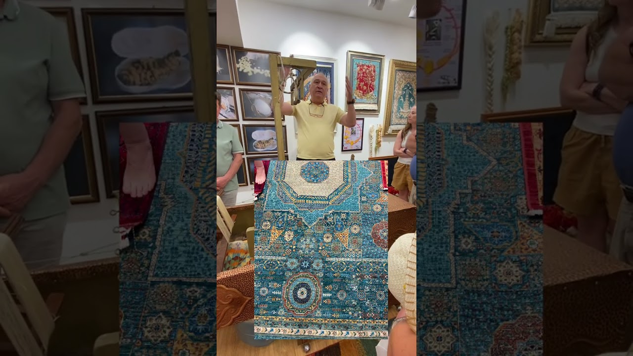 Learning about carpets in Kusadasi, Turkey! ☮️❤️☀️ #travel #cruise #kusadasi #galleryottomanart