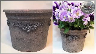 How to make a stone planters with carvings - DIY Art Ideas