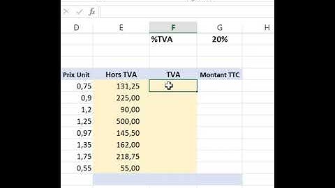 Excel Tuto 7 : Bloquer/Figer une cellule dans une formule avec la touche F4 (dollars $)