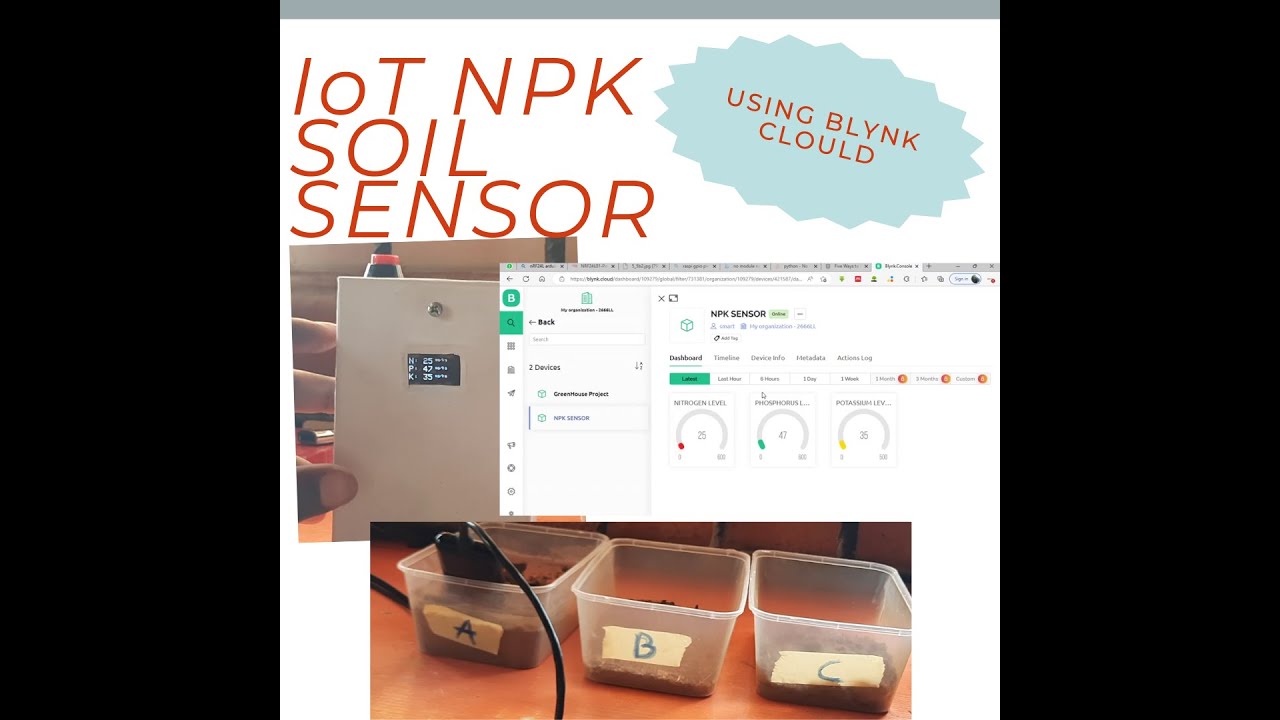 IoT NPK Sensor Project | Soil NPK Level Using Arduino And Blynk IOT ...