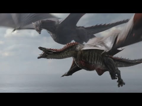 GoT Rhaegal Dies - Death Scene - HD Game of thrones season 8 episode 4