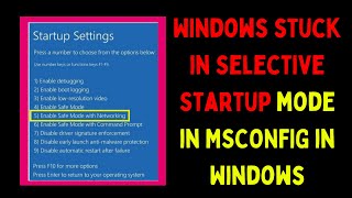 How to Fix Windows Stuck in Selective Startup Mode in MSCONFIG on Windows 11