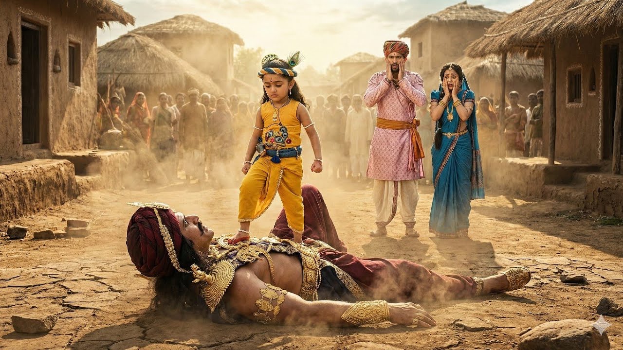 जब बाल कृष्ण ने मैया ओर नंदबाबा के सामने कंस को उठाकर पटका | यशोमती मईया के नंदलाला | Krishan Leela