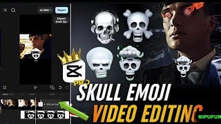 @NIPUFUN.K.  Tutorial on how to add emoji on any video.   # Skull emoji video ✅ screenshot 3