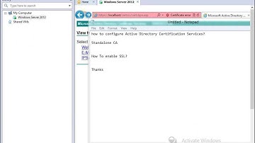 How to configure Active Directory Certification Services(ADCA) on Server 2012
