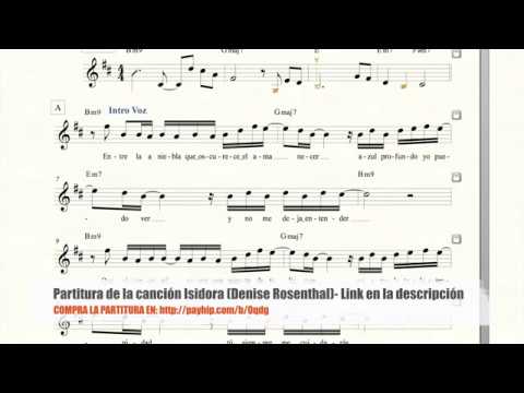 Partitura de la canción Isidora Denise Rosenthal - YouTube
