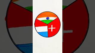 Flag of India | flag of Switzerland | flag mixing | patriotic art | #shorts