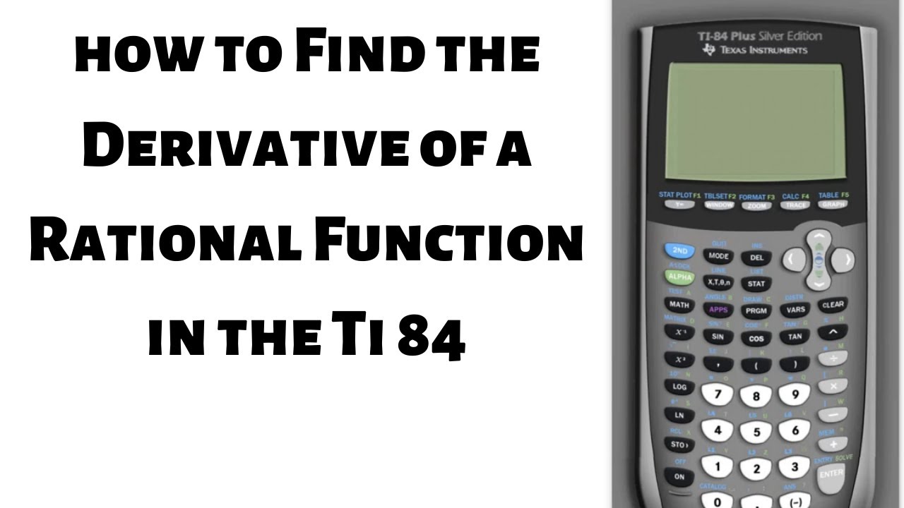 How to Find the Slope of a Rational Function in the TI 84 - YouTube