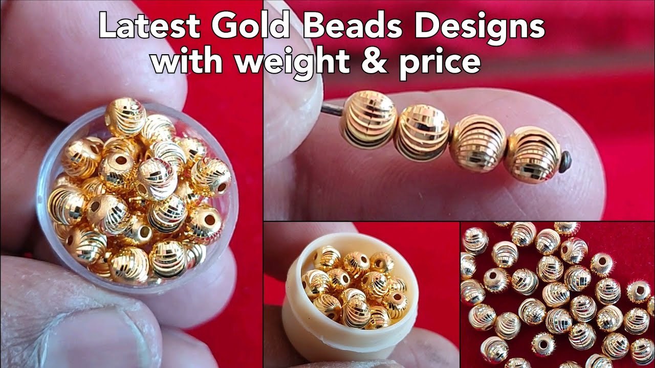 Latest Gold Beads Designs with weight and price 2022 @saijewellerssj16 