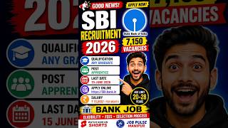 SBI Apprentice 2026 | Eligibility and Salary Details #shorts #ytshorts