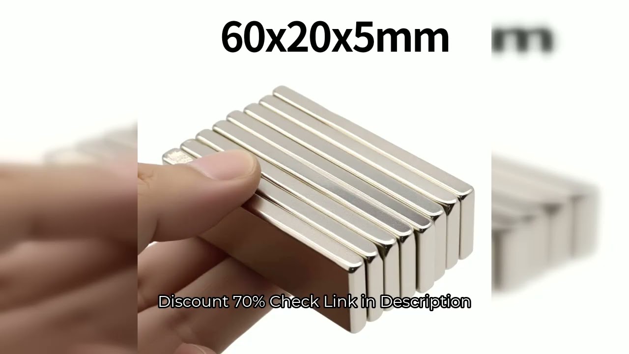 60x20x5mm Super Strong Neodymium Magnet N35 NdfeB Permanent Magnetic imanes Block Powerful Magnets R
