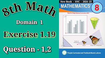 8th Class Maths Exercise 1.19 Question 1,2 || Class 8 Math Exercise 1.19 Question 1,2