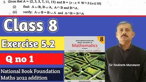 Class 8 Exercise 5.2 Q no 1 Ex 5.2 commutative Law in Urdu Hindi NBF Maths  sir Nadeem Munawar