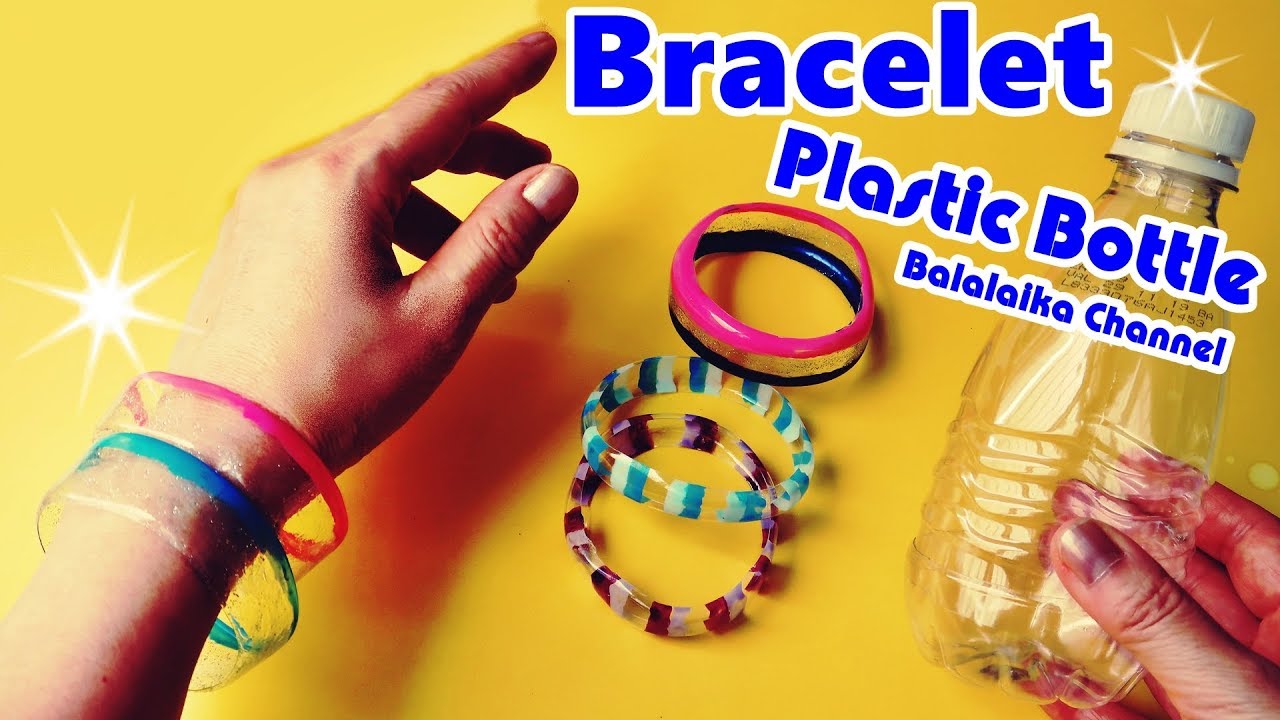 ペットボトル工作 ブレスレット 作り方 簡単で可愛いな夏休みの工作 Diy Bracelet Using Plastic Bottles Youtube