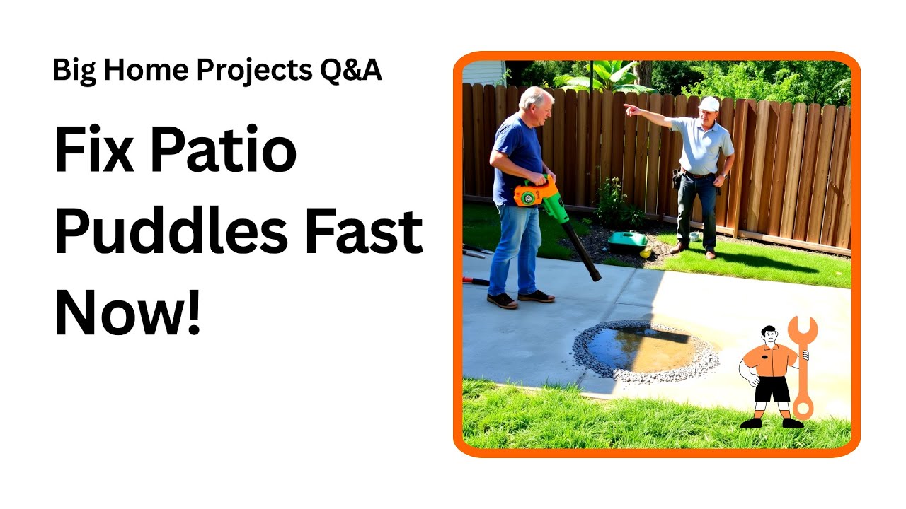 How to Fix Water Puddles on Your Concrete Patio Fast - YouTube