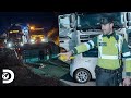 Dos peligrosos accidentes automovilísticos | Control de Carreteras | Discovery Latinoamérica