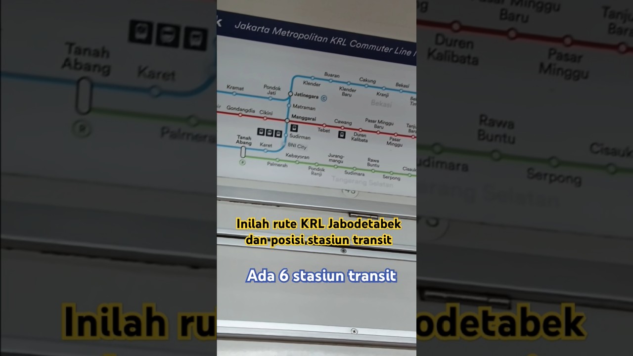 Ada 6 stasiun transit di rute KRL Jabodetabek. 