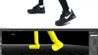 Foot Contact Precision Test – Split-Screen Real Foot vs. 3D Kinematic Model #MocapDemos