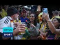 Scenes colombia and germany fans go wild ahead of their match in sydney
