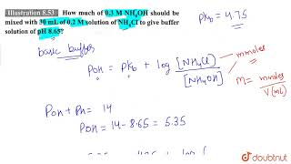 How Much Of 0.3 M Nh4Oh Should Be Mixed With 30Ml Of 0.2M Solution Of