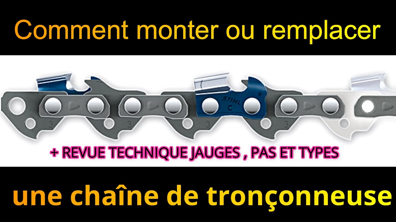 Comment monter ou remplacer une chaîne de tronçonneuse + revue — free download