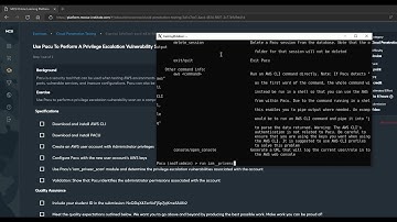 Use Pacu to perform a privilege escalation vulnerability scan on a compromised user