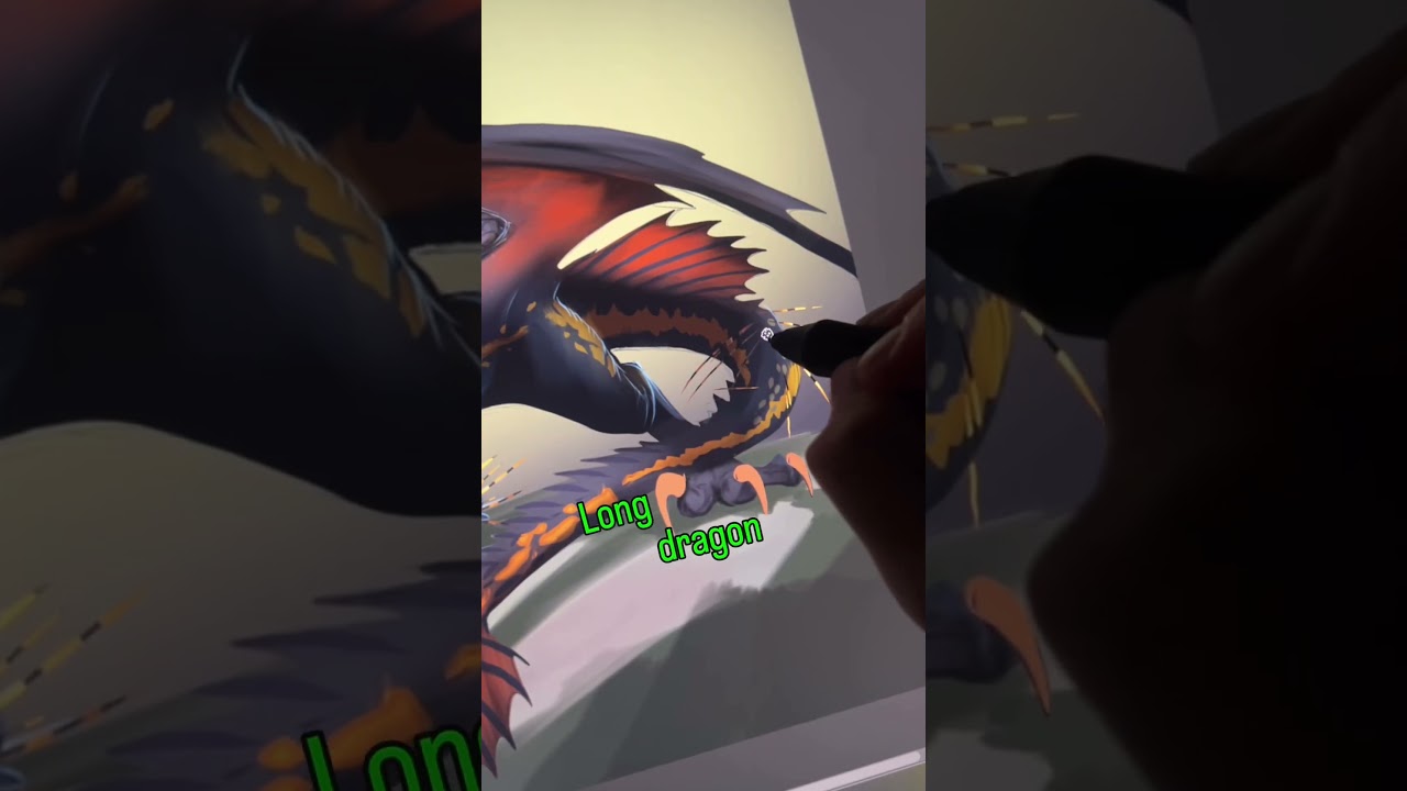 Indoraptor x night fury , concept art illustration 