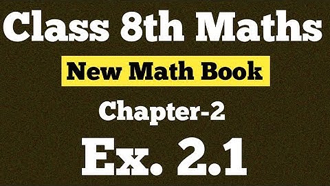 PSEB 8th Class Maths New Book 2023 Chapter 2 ,  Ex. 2.1