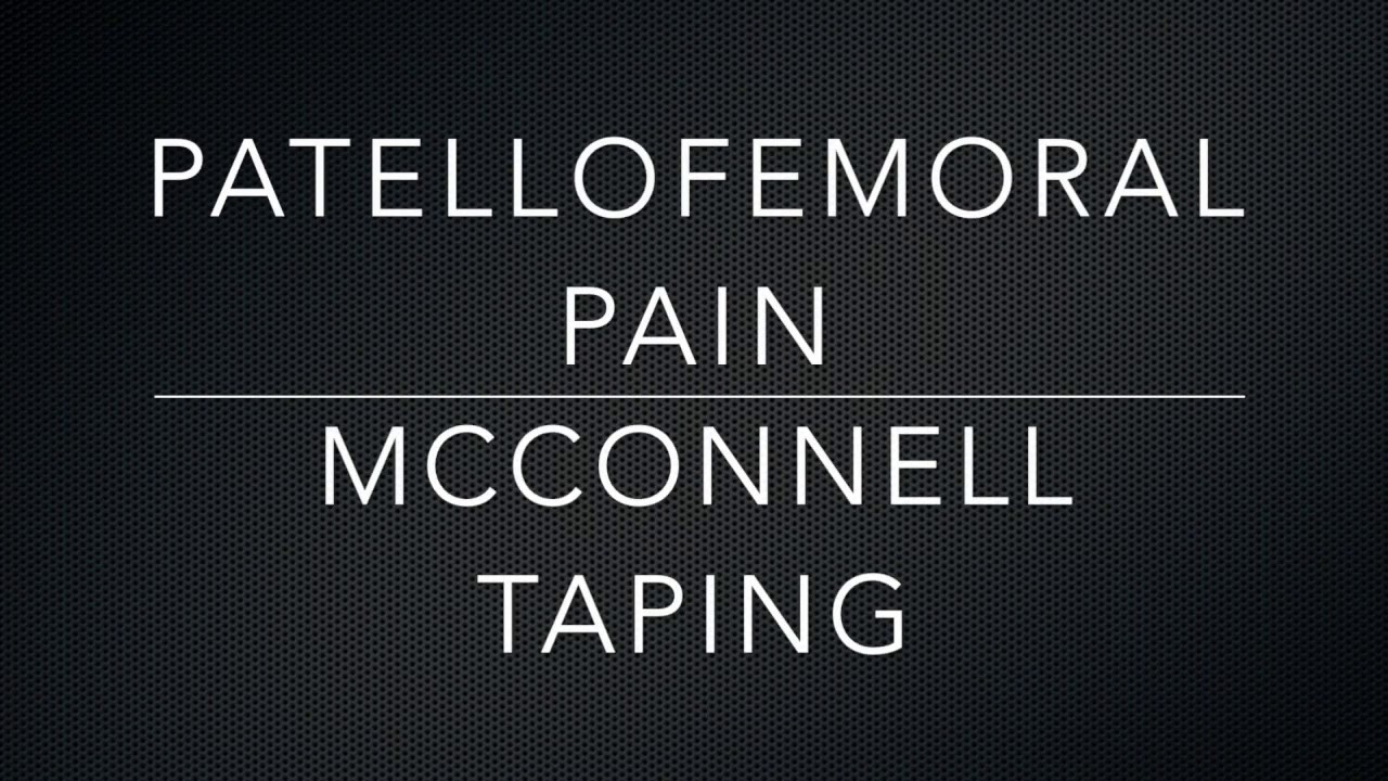 McConnell Taping Knee YouTube