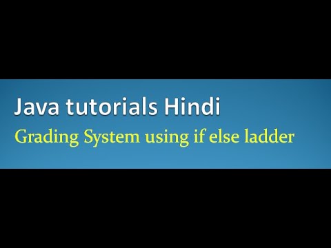 Grading System Using if else ladder in Java | Hindi
