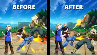 Android 18 Changes! Before and After Comparison!! Dragon Ball FighterZ New Patch