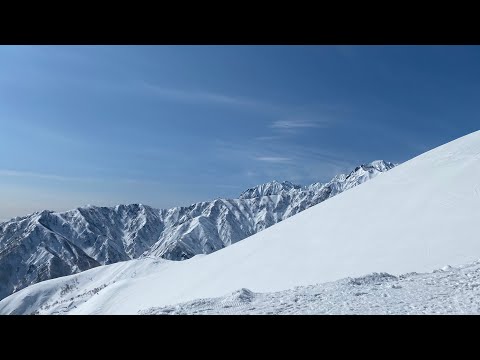 2021/3/7 白馬八方尾根スキー場  山頂から朝一＆絶景のリーゼングラート、リーゼンスラロームをかっ飛ばしてみました。絶景過ぎて山頂が大混雑！