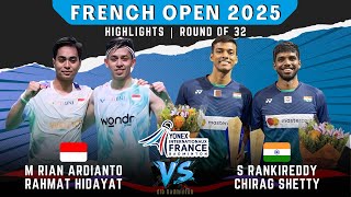 Muhammad Rian Ardianto/Rahmat Hidayat vs Satwiksairaj Rankireddy/Chirag Shetty R32 French Open 2025